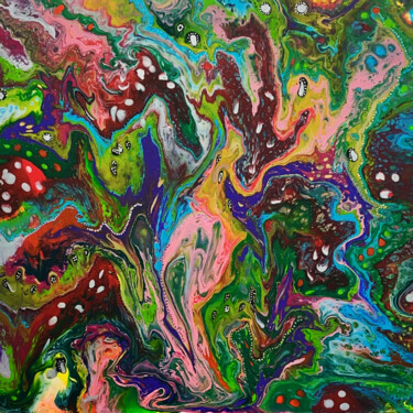 Painting titled "Islandia Fantasmago…" by Kaouteur Souibgui, Original Artwork, Acrylic