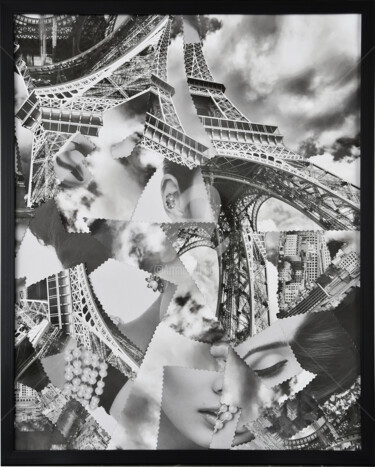 Collages intitulée "Déstructuration 2 /…" par Kaouteur Souibgui, Œuvre d'art originale, Collages