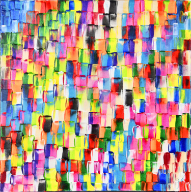 Peinture intitulée "Colorful Buildings/…" par Kaouteur Souibgui, Œuvre d'art originale, Acrylique