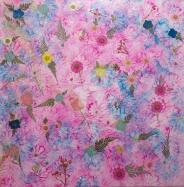 Malarstwo zatytułowany „Traînée de Fleurs” autorstwa Kaouteur Souibgui, Oryginalna praca, Akryl