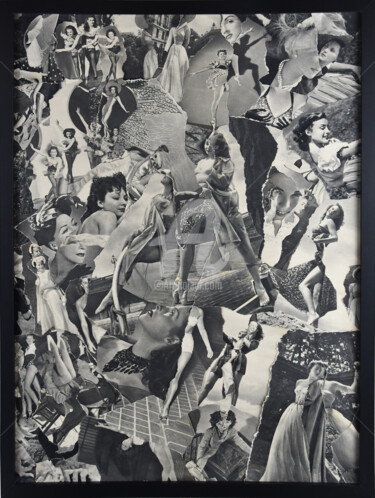 Collagen mit dem Titel "Déstructuration 12…" von Kaouteur Souibgui, Original-Kunstwerk, Collagen