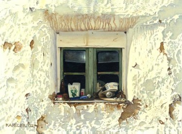 Painting titled "window 1" by Sinisa Kapeler, Original Artwork