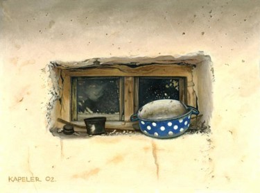 Painting titled "window 2" by Sinisa Kapeler, Original Artwork
