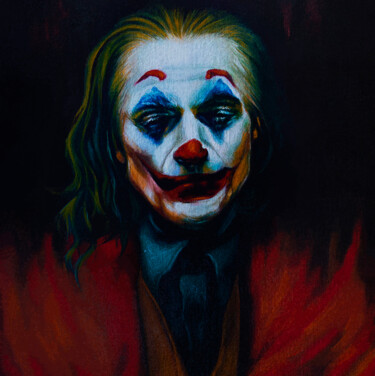Schilderij getiteld "The Joker" door Kaprasis, Origineel Kunstwerk, Olie