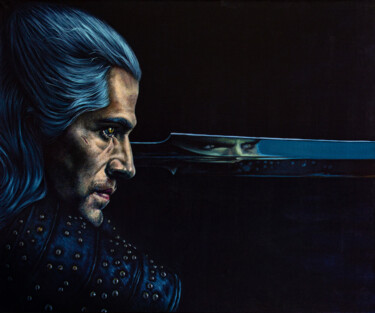 Pintura titulada "Sword of Destiny" por Kaprasis, Obra de arte original, Oleo Montado en Bastidor de camilla de madera