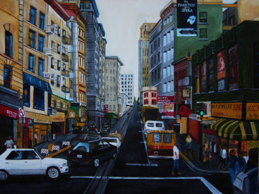 Painting titled "O'farrell street" by Kapy, Original Artwork, Acrylic