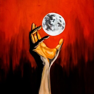 Schilderij getiteld "Moonligt Sonata" door Karababart, Origineel Kunstwerk, Acryl
