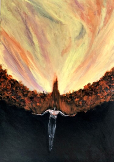 Painting titled "Ascension of the so…" by Karababart, Original Artwork, Acrylic