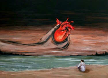 Peinture intitulée "Surreal loneliness" par Karababart, Œuvre d'art originale, Acrylique