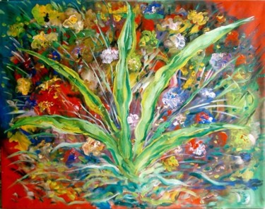 "Güller ve yapraklar" başlıklı Tablo Sabri Karadogan tarafından, Orijinal sanat