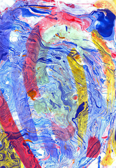 Disegno intitolato "liquit art-abstract…" da Sabri Karadogan, Opera d'arte originale, Acrilico