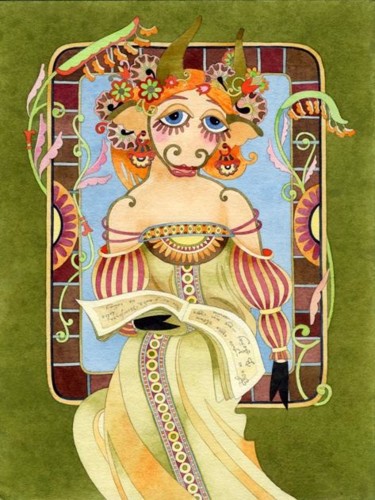 Картина под названием "коровка1" - Леся Кара-Коця, Подлинное произведение искусства, Масло