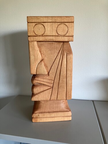 Sculpture intitulée "NOUS" par Karan, Œuvre d'art originale, Bois