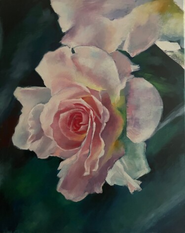 Painting titled "rose flower" by Karas Gleb, Original Artwork, Oil