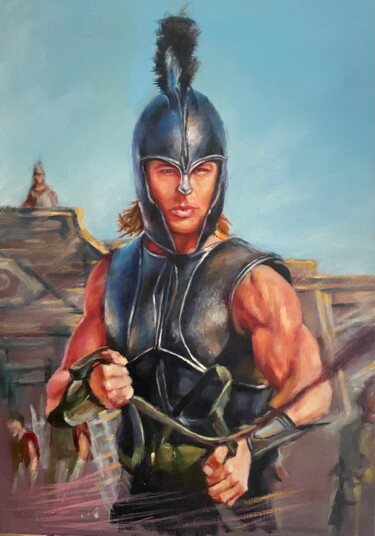 Peinture intitulée "Achilles" par Karas Gleb, Œuvre d'art originale, Huile