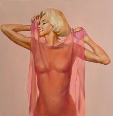 Schilderij getiteld "Monroe under the ve…" door Karas Gleb, Origineel Kunstwerk, Olie