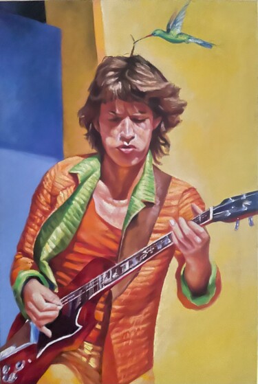Peinture intitulée "Mick Jagger and the…" par Karas Gleb, Œuvre d'art originale, Huile