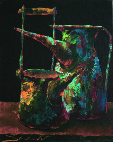 Malerei mit dem Titel "Nr. 5" von Yury Salany, Original-Kunstwerk, Öl