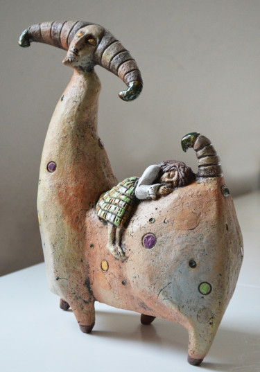 Skulptur mit dem Titel "Dream" von Yury Salany, Original-Kunstwerk, Keramik
