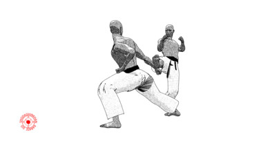 Arte digitale intitolato "Koho gedan barai" da Karate Poster, Opera d'arte originale, Lavoro digitale 2D