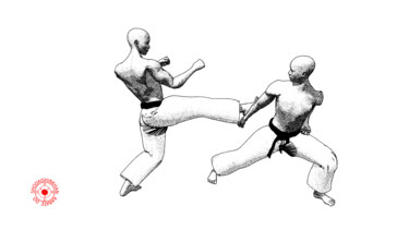 Koho gedan barai (2) Arts numériques intitulée "Koho gedan barai (2)" par Karate Poster, Œuvre d'art originale, Travail numérique 2D