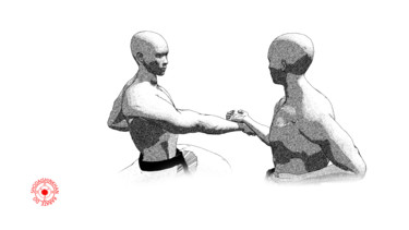 Tekubi makiotoshi uke (1) Arts numériques intitulée "Tekubi makiotoshi u…" par Karate Poster, Œuvre d'art originale, Travail numérique 2D