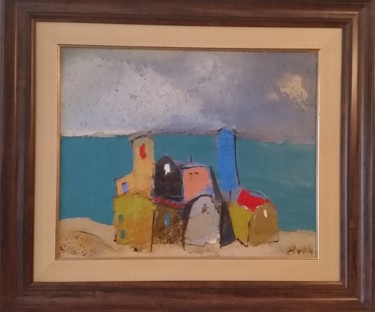 Painting titled "Köy" by Karbon Kale, Original Artwork, Acrylic