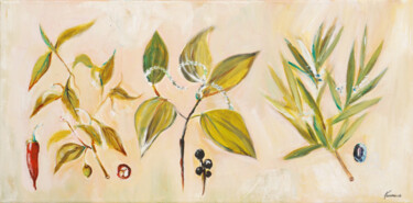 제목이 "Botanika Botanica"인 미술작품 Edward Karczmarski로, 원작, 기름