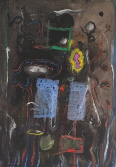 Pintura titulada "meeting" por Karel Stoop, Obra de arte original, Oleo Montado en Bastidor de camilla de madera