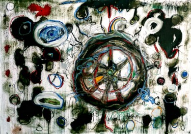 Pittura intitolato "time" da Karel Stoop, Opera d'arte originale, Olio