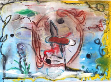 Картина под названием "floating 1" - Karel Stoop, Подлинное произведение искусства, Масло Установлен на Деревянная рама для…