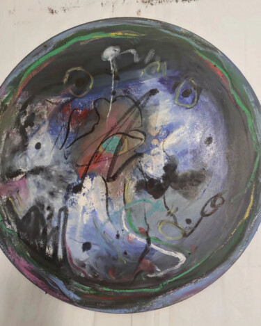 Картина под названием "going round 3" - Karel Stoop, Подлинное произведение искусства, Масло Установлен на Деревянная рама д…