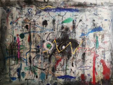 Картина под названием "past and present" - Karel Stoop, Подлинное произведение искусства, Масло Установлен на Деревянная рам…