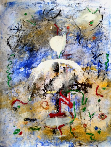 Pittura intitolato "Cosmic person 1" da Karel Stoop, Opera d'arte originale, Olio