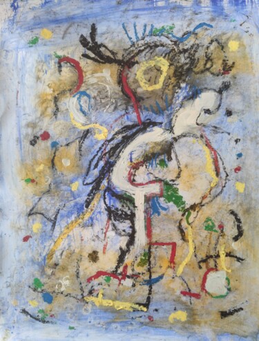 Pittura intitolato "cosmic person 3" da Karel Stoop, Opera d'arte originale, Olio