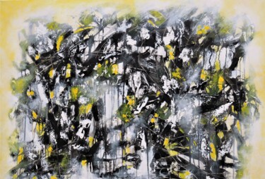 Malerei mit dem Titel "Lights in the Jungle" von Karel Van Camp, Original-Kunstwerk, Acryl