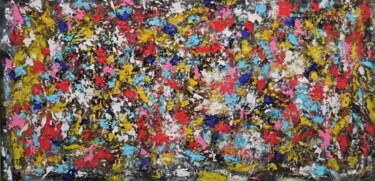 Schilderij getiteld "Explosie van kleuren" door Karel Van Camp, Origineel Kunstwerk, Acryl