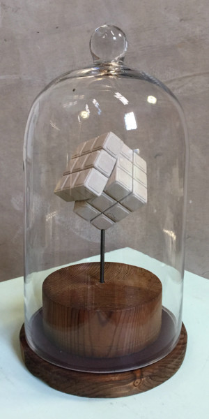 Sculpture intitulée "Rubbik's cube" par Karelle Boireau, Œuvre d'art originale