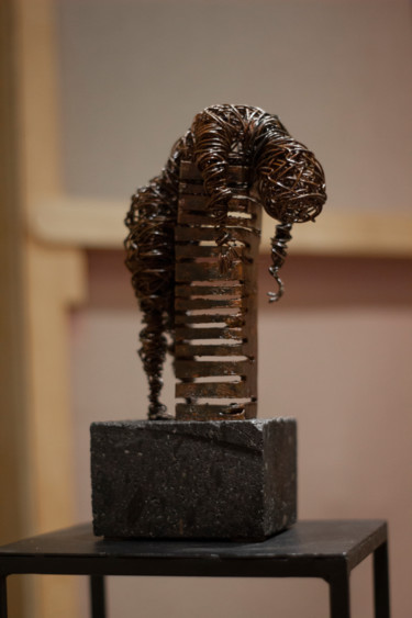 Sculptuur getiteld "Arator (26x12x12 2.…" door Karen Axikyan, Origineel Kunstwerk, Metalen