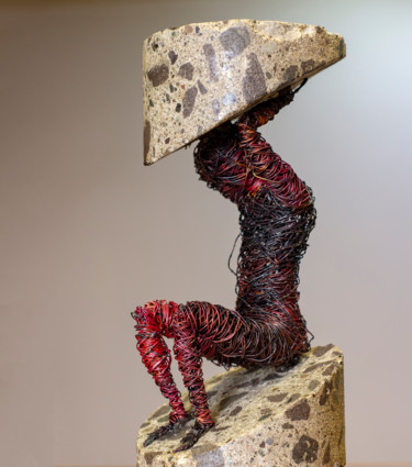 Escultura titulada "Pressure (20x10x10…" por Karen Axikyan, Obra de arte original, Hormigón