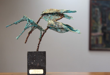 Sculptuur getiteld "Wind (20x17x11 0.6k…" door Karen Axikyan, Origineel Kunstwerk, Metalen