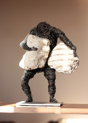 「Purpose (30x24x21 3…」というタイトルの彫刻 Karen Axikyanによって, オリジナルのアートワーク, 金属