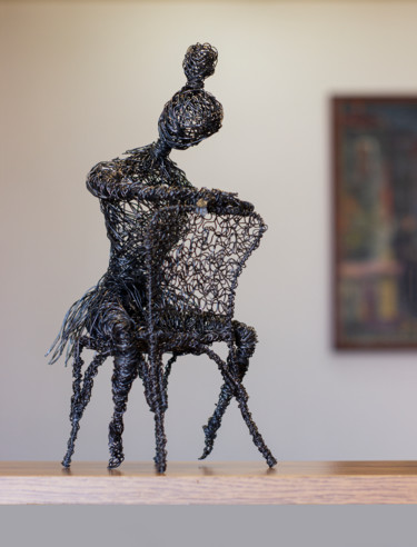 Sculptuur getiteld "Ballerina (30x15x12…" door Karen Axikyan, Origineel Kunstwerk, Metalen