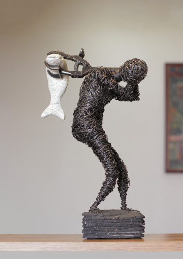Sculpture intitulée "To the water 42x22x…" par Karen Axikyan, Œuvre d'art originale, Métaux