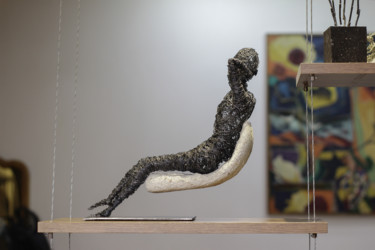 Sculpture titled "Complacent 32x30x16…" by Karen Axikyan, Original Artwork, Metals