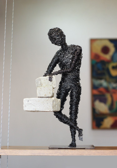 Sculpture titled "Analysis (41x25x20…" by Karen Axikyan, Original Artwork, Metals