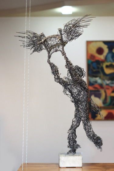 Escultura titulada "Loss of a chair (65…" por Karen Axikyan, Obra de arte original, Hormigón