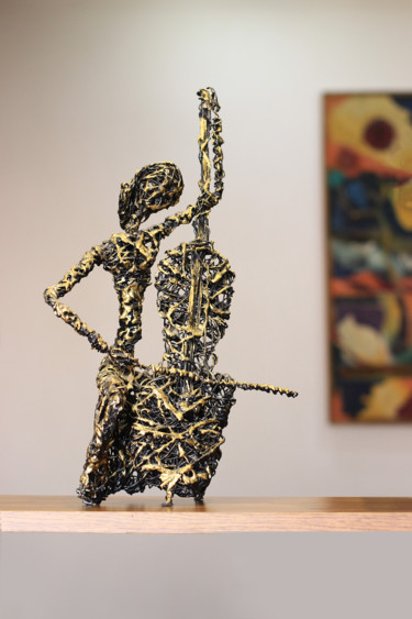 Skulptur mit dem Titel "Melody (41x26x10 1.…" von Karen Axikyan, Original-Kunstwerk, Metalle