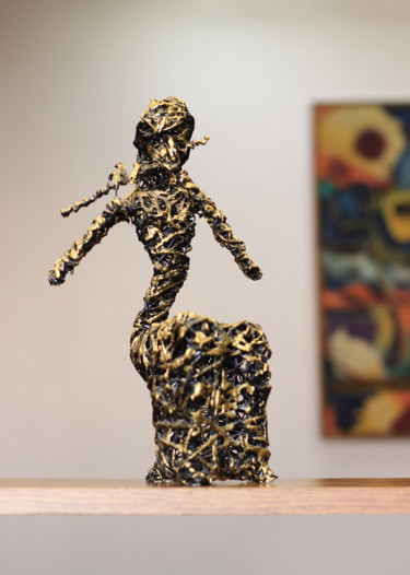 Skulptur mit dem Titel "Pacification (29x17…" von Karen Axikyan, Original-Kunstwerk, Metalle