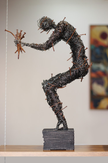 Sculpture intitulée "Bouquet (53x29x16 3…" par Karen Axikyan, Œuvre d'art originale, Métaux